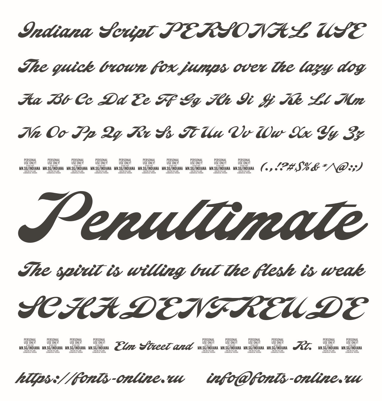 Indiana Script PERSONAL USE Free Font Download